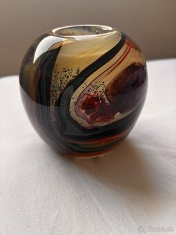 Originálna dizajnová váza Jiří Beránek – hutné sklo - 7