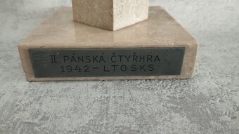 Stará sportovní tenisová cena z roku 1942. Art deco. - 7