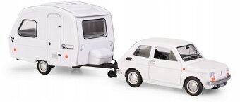 Fiat 126 + Niewiadow N250C 1:43 white - 7