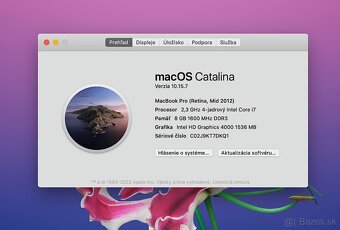 MacBook Pro 15" i7-2,3GHz/8GB/256GB, NOVÁ BATÉRIA, TOP STAV - 7