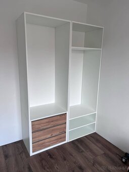 Predám šatníkové regále - úplne NOVE - DEKOR - Biela - 7