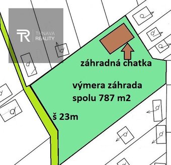 Záhradná chatka, záhrada o výmere 787 m2, Trnava, ul. Modran - 7