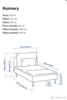 IKEA ležadlo SÖDERHAMN, Viarp béžová - 7