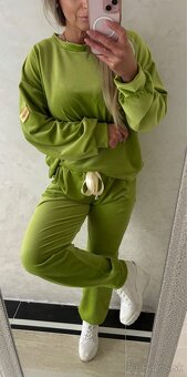 Damska talianska velurova suprava green - 7