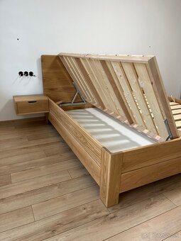 Dubová posteľ s úložným priestorom - 7