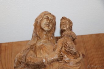 Marie a Jezulátko soška socha dřevo (225J) - 7