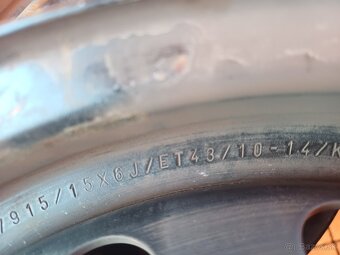 plechove disky Fiat/Opel- 6Jx15-ET-43-4x100 - 7