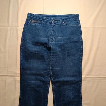 Wrangler džínsy regular body bootcut modré W33 L34 - 7