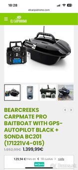 Zavazacia lodka BearCreeks Carpmate Pro autopilot GPS +sonar - 7