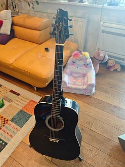 Predám akustickú gitaru Stagg SW203BK – čierna, dreadnought - 7