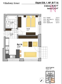 2 izbový byt s terasou a záhradou v Senci - 7