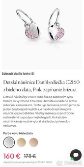 Detske nausnice z bieleho zlata - 7