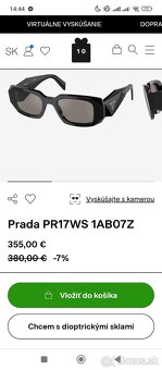 Predám slnečné okuliare zn. PRADA - 7