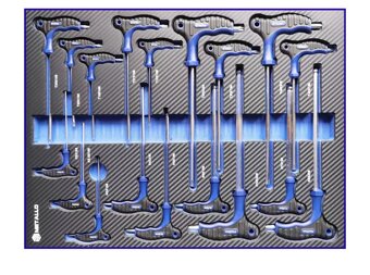 Dielenský vozík METALLO PRO s náradím – 8 zásuviek / komple - 7