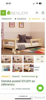 Detská posteľ STUDY so zábranou 120x200 cm - 7