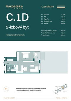 RADO | Rezidencia Karpatská (C.1D), 2i byt 60 m2 s predzáhra - 7