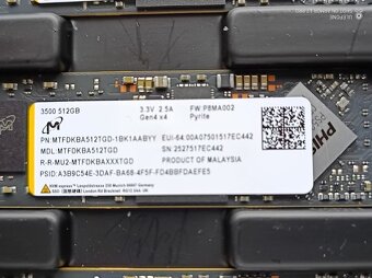 Micron 3400 512GB a Micron 3500 1TB a 2TB NVMe (7 000 MB/s) - 7