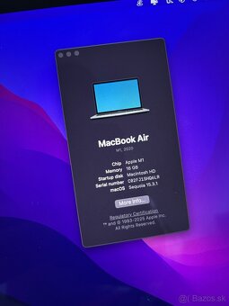 MacBook Air 13,3" M1 2020 16gb 256gb - 7
