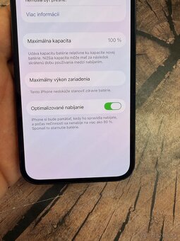 iPhone 13 black 128 batéria 100% top stav - 7