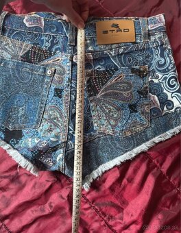 Etro kratke denim nohavice so vzorom - 7