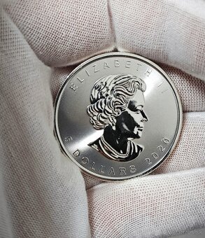 Strieborné mince, 2 x 1 oz Maple Leaf Canada 2020 5 Dollar - 7
