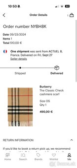 Burberry 100% kašmír šál - 7