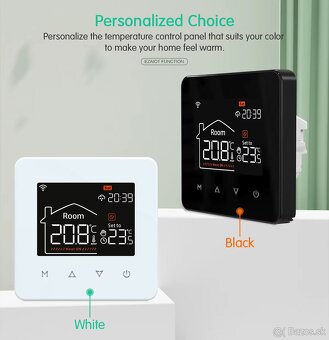 Smart thermostat kúrenia čierny - 7