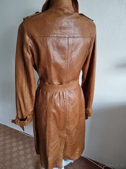 nový koňakový kožený kabát veľ. M - 7