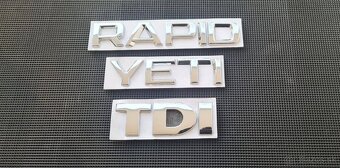 ŠKODA nápisy ČIERNE / CHROMOVE - 7