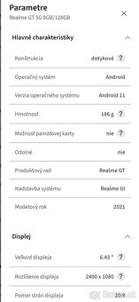 Hráčsky mobil REALME GT 5G 8GB/128GB - 7