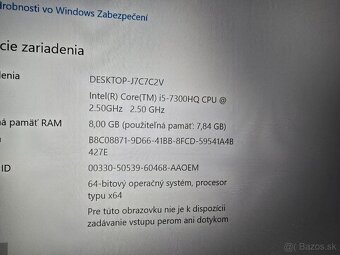 Lenovo T470 plnefunkcne s 8gb ram 256gb ssd diskom a i5 proc - 7