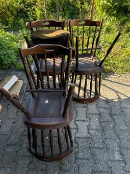 Na predaj: Retro rozkladací okrúhly stôl + 6 stoličiek - 7