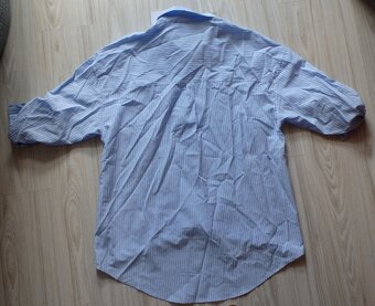 Bielo modro pásikavá košeľová blúzka, v. XL/XXL - 7