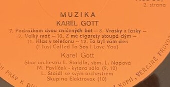 LP platňa-Karel Gott-Muzika - 7