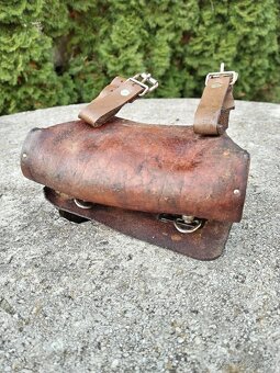 Kožená taška na retro bycikel. - 7