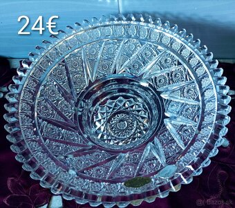 Krištáľ - misa , poháre, - 7
