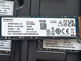 Kingston 1TB, 512GB, Intel 2TB NVME M.2 - 7