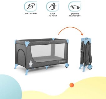 Kinderkraft joy blue cestovná postielka - 7