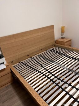 IKEA posteľ MALM s roštom LÖNSET + nočná komoda - 7