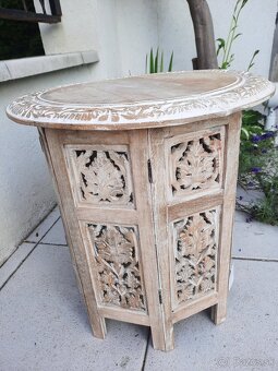 Konferenčný stolík/ príručný stolík  / drevený záhradný stol - 7