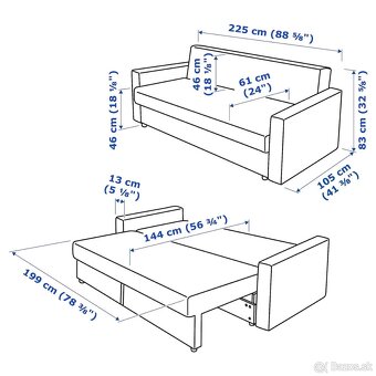 Rozkladacia sedačka IKEA Friheten - 7