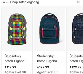 školská taška značky Satch Ergoback - 7