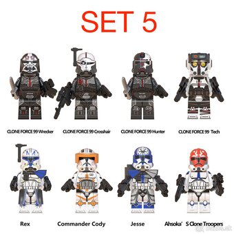 Rôzne figúrky Star Wars 5 (8ks) typ lego - nové - 7
