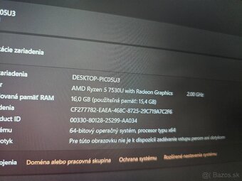 MSI Modern 15 so 16gb ram ryzen 5 procesorom a 512gb ssd dis - 7