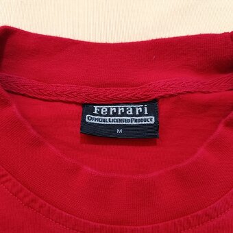 Vintage 90s Ferrari červené tričko s potlačou formula F1 M - 7