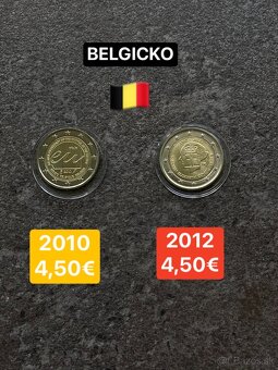 Euromince - pamätné dvojeurové mince Belgicko - 7