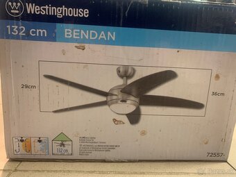 Stropný ventilátor so svetlom a diaľkovým ovládaním - 7