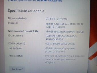 predám 17" ntb DELL / Intel core i5 / 16gb ram / ssd - 7