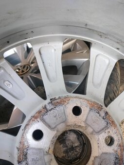 4ks alu disky orig. Vw 5x112 R17 pneu dojazd - 7