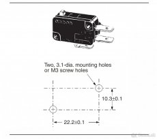 16Amp SPDT ╍ 6.35mm Konektory ╍ Mikrospínače bez páčky - 7